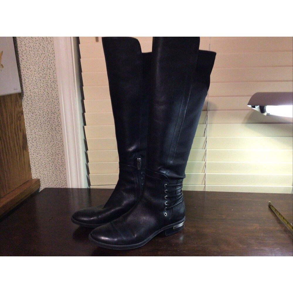 Vince Camuto Women's Prolanda Knee High Black Boot 6.5” Leather